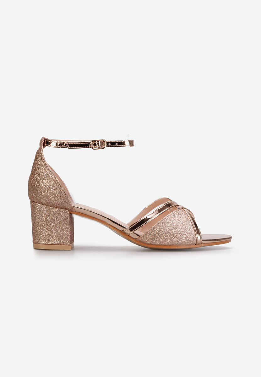 Sandales à talon épais champagne Aniela V2