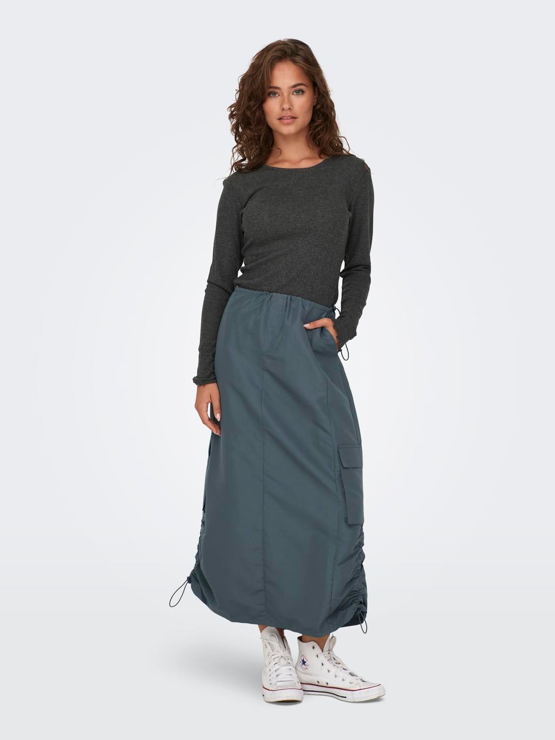 ONLCARLOTTA Top Dark Grey Melange