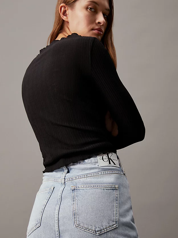 Saia longa de jeans