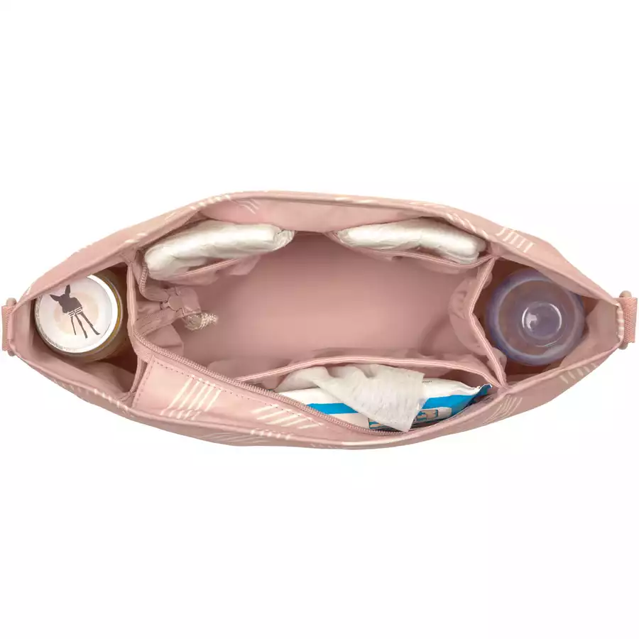 LÄSSIG Organizer für Kinderwagen  Soft Stripes rose