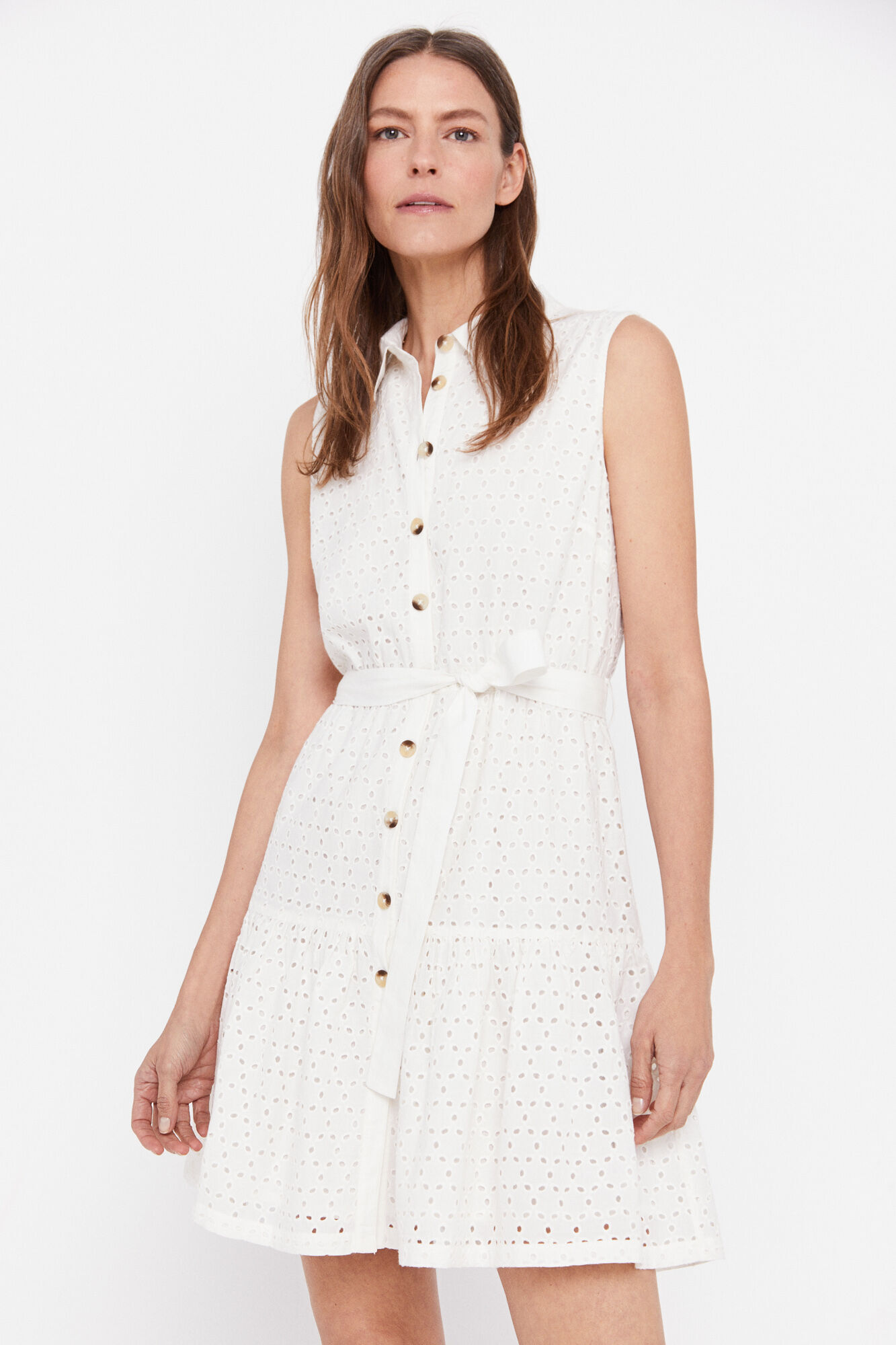Vestido camisa Schiffly - Branco