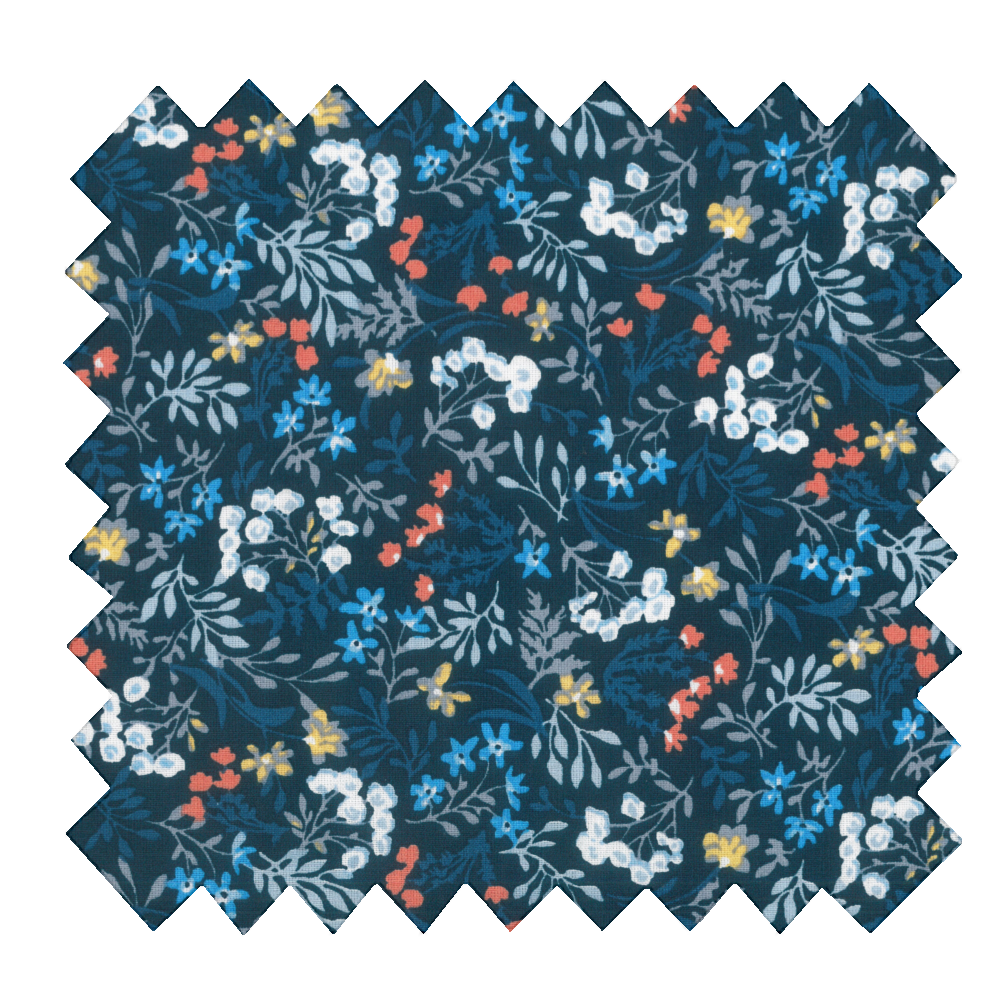 Tissu Coton Au Mètre Herbier Marine Ex1085