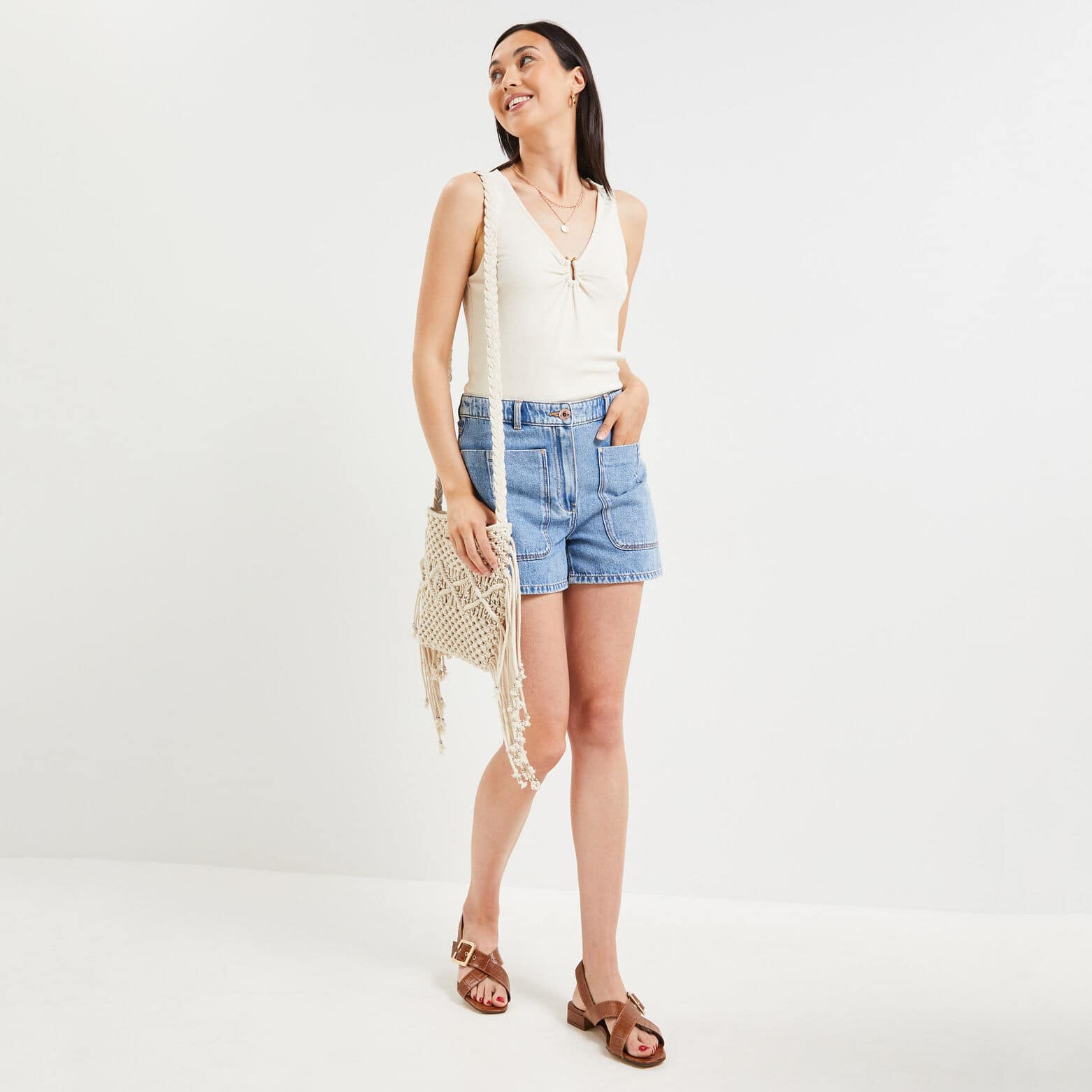 Débardeur maille fine femme