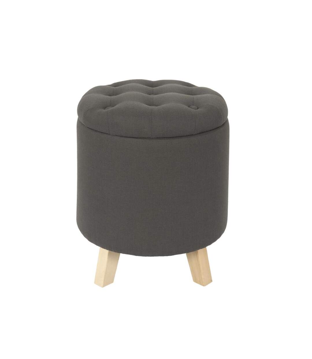 Paris Prix - Pouf & Coffre De Rangement eleonor 40cm Gris