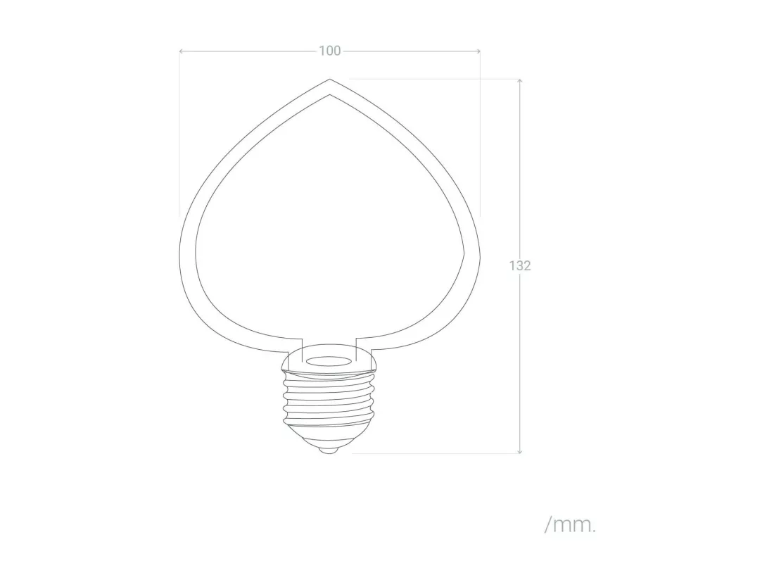 Ampoule LED Filament E27 4W 400 lm Néon Heart No Flicker 2200K Blanc chaud