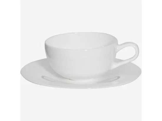 HABITAT - Tasse à expresso en porcelaine avec soucoupe – Blanc - Lux