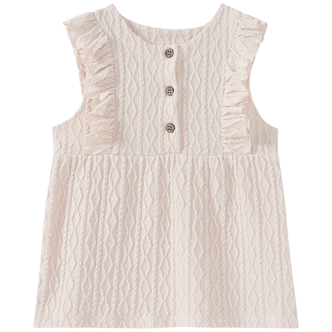 Topomini Baby T-Shirt mit Strukturmuster creme