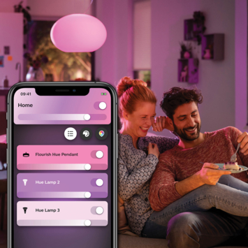 Philips Hue hanglamp Flourish wit - wit en gekleurd licht 9W