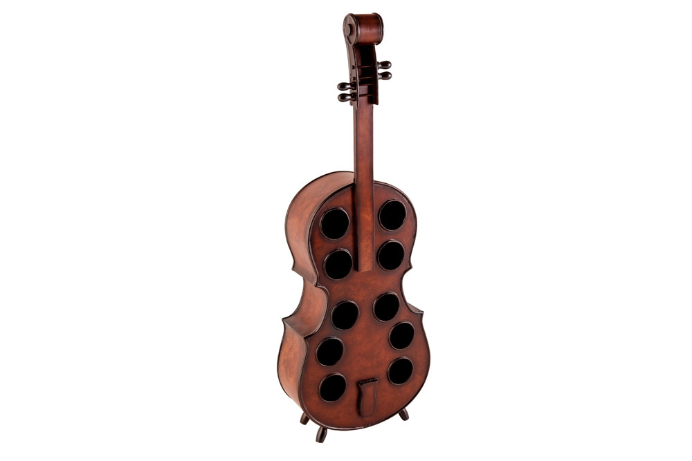Extravagantes Weinregal CELLO 133cm braun Tannenholz für 10 Flaschen