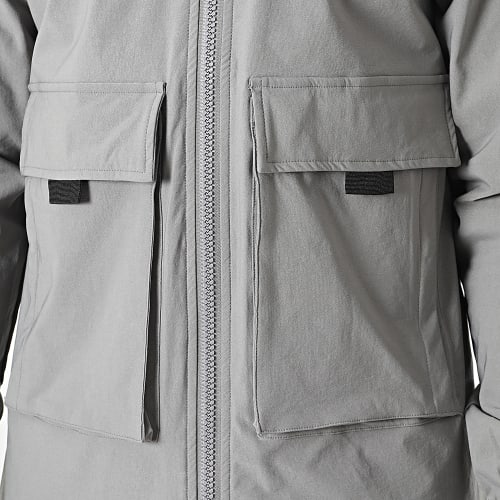 Veste Zippée Longue Gris