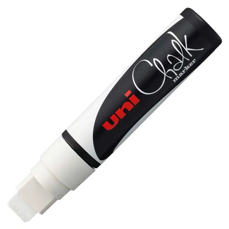 uni-ball Kreidemarker Uni Chalk PWE-17K, mit Keilspitze, weiß