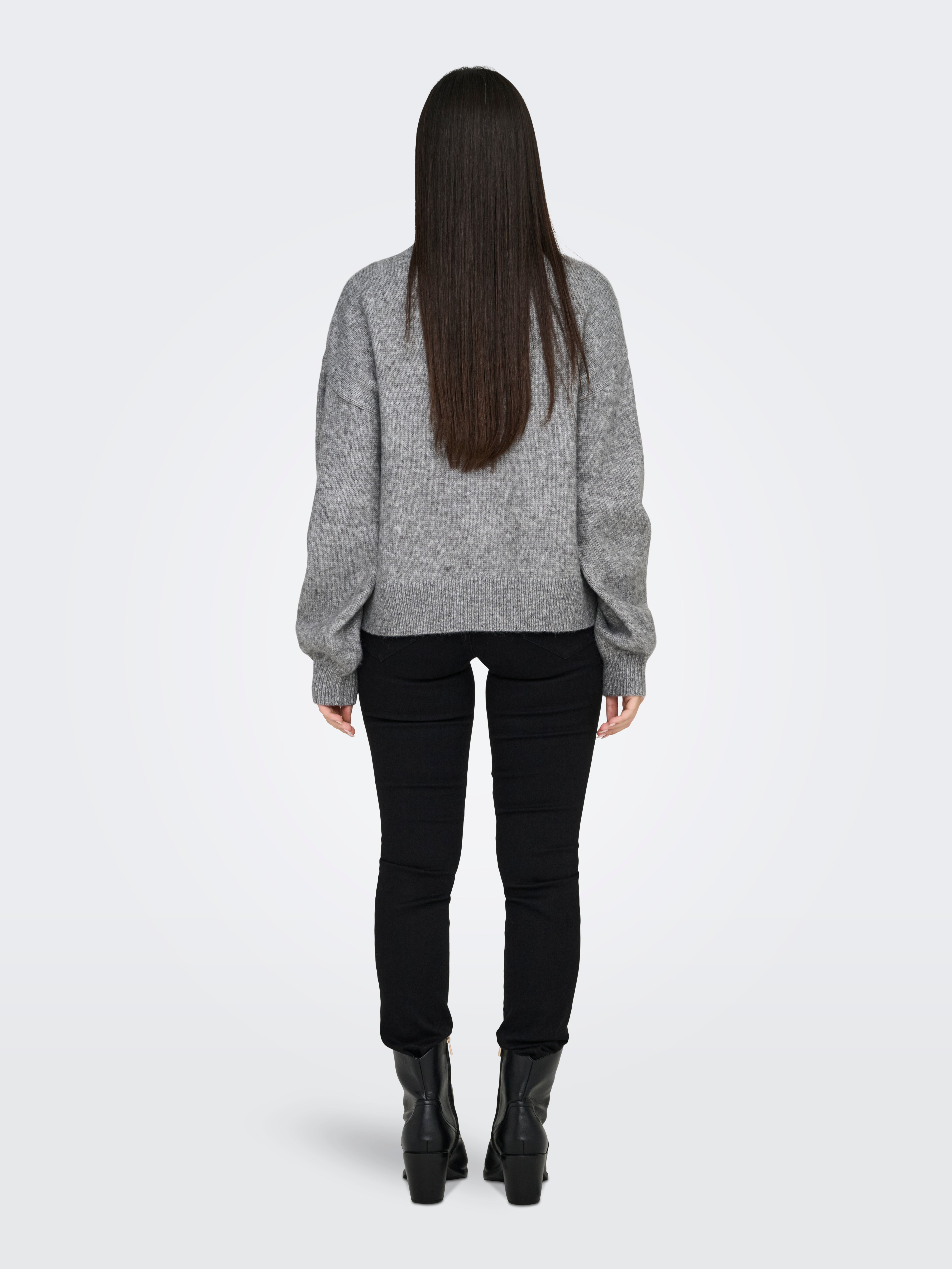JDYSUSANNA Strickpullover Medium Grey Melange
