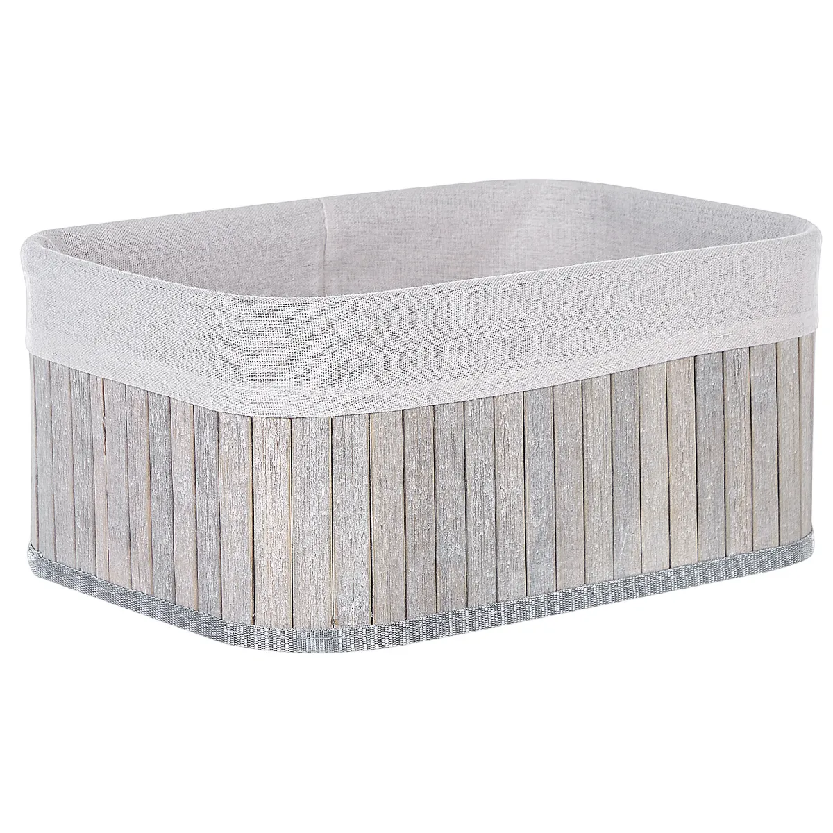 Beliani Talpe - Lot de 5 paniers en bambou gris