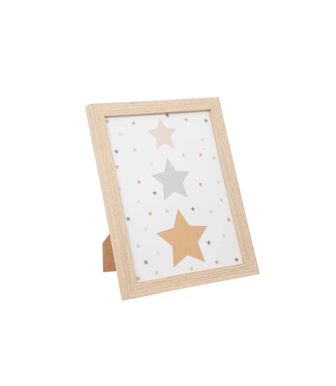 Lot de 3 Cadres Photos Bébé 40cm Beige & Blanc
