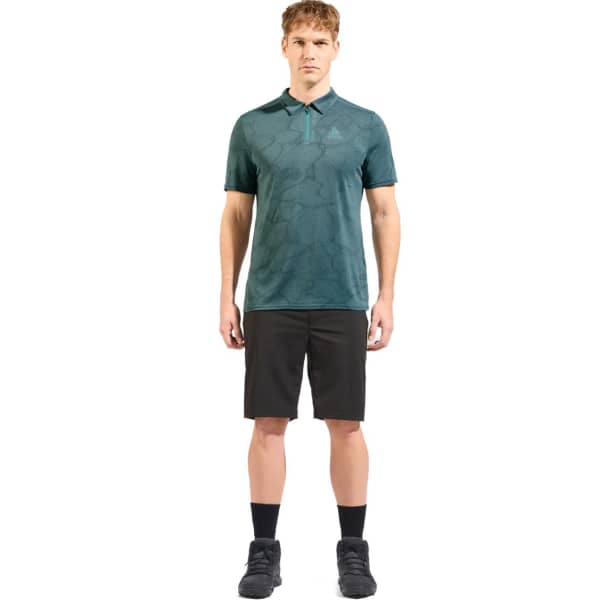 Polo randonnée ODLO ASCENT CHILLTEC POLO S/S DARK SLATE MELANGE