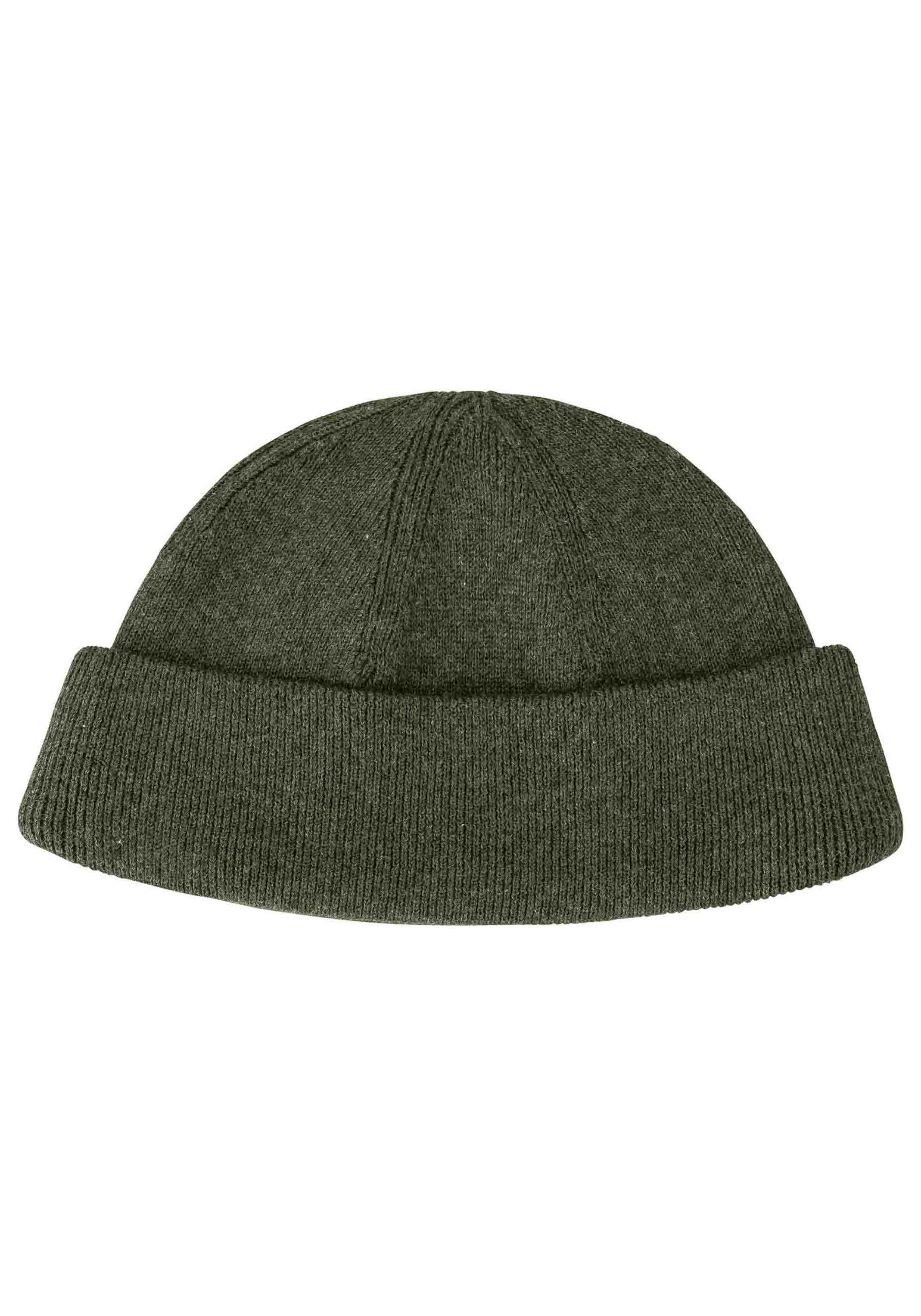 Mela Kurze Feinstrickmütze Lesh Grün Melange