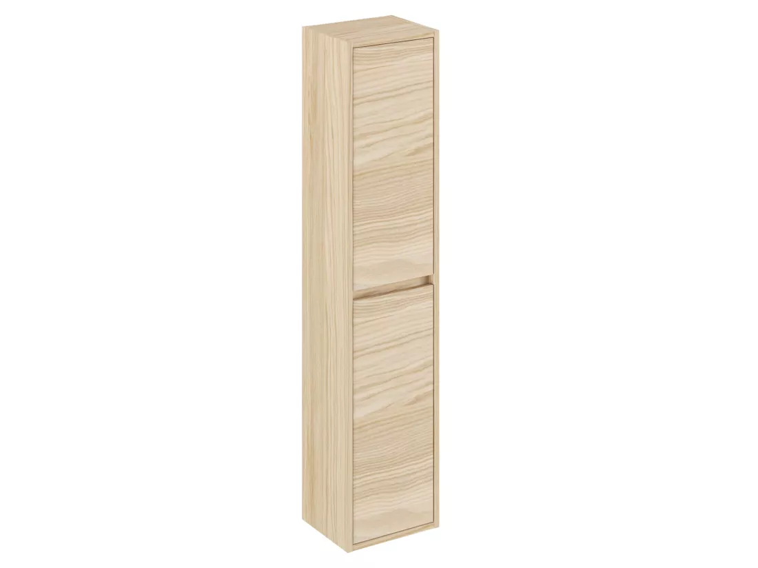Colonne de salle de bain en mélamine coloris placage naturel orme - Longueur 30 x profondeur 25 x Hauteur 140 cm