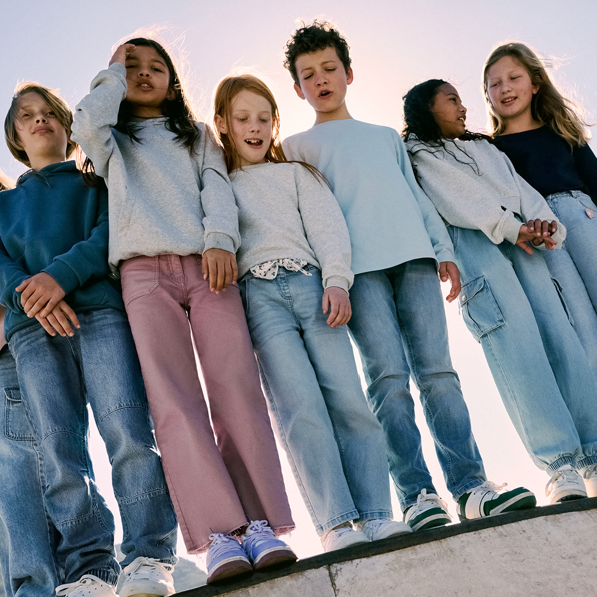 Topolino Mädchen Jeans mit Stoffgürtel hellblau