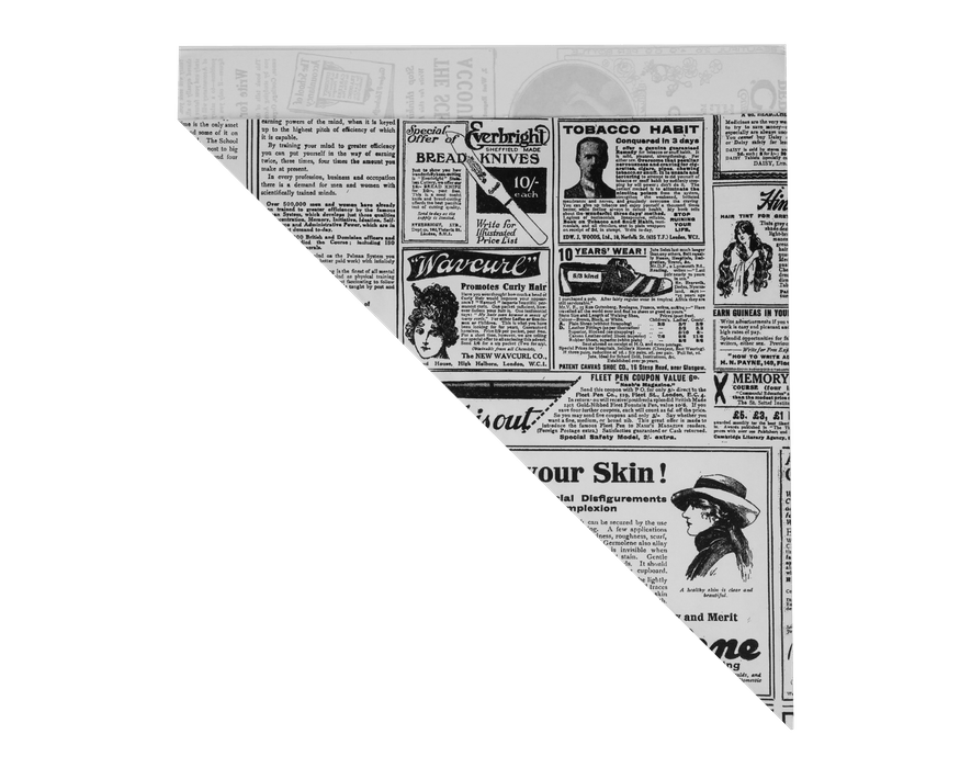 Puntzakken 'Krant' K21 - 21cm vetvrij papier BIO