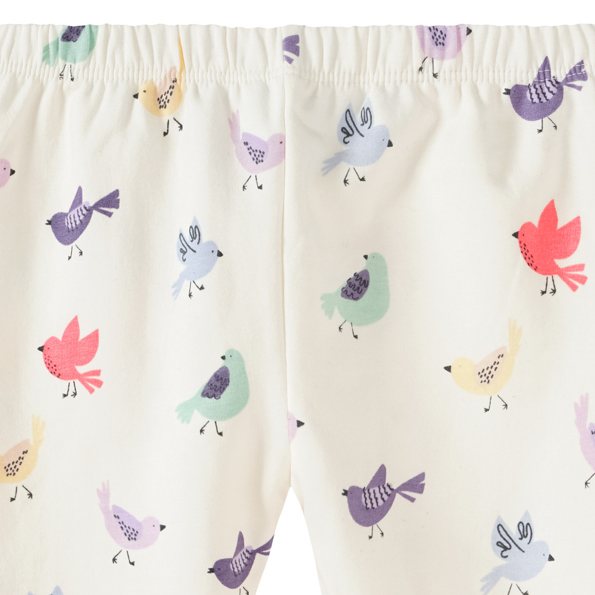 Topomini Baby Sweat-Leggings mit Vogel-Allover cremeweiss / bunt