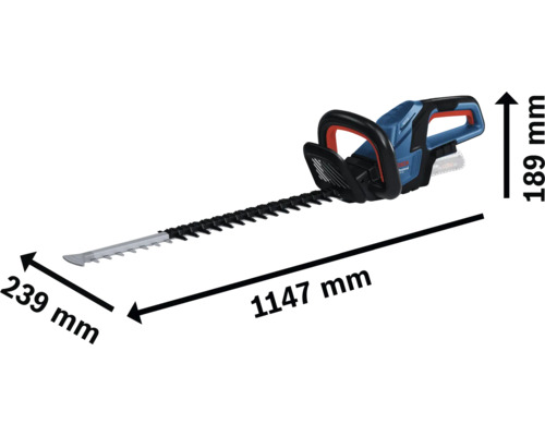 Bosch Professional GHE 18V-60 accu-heggenschaar, zonder accu en lader
