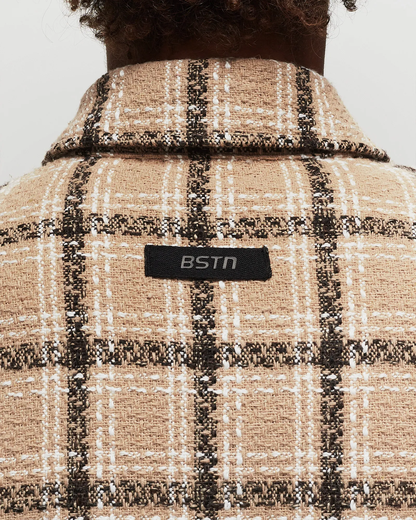 BSTN Brand BOUCLÉ PLAID SHIRT
