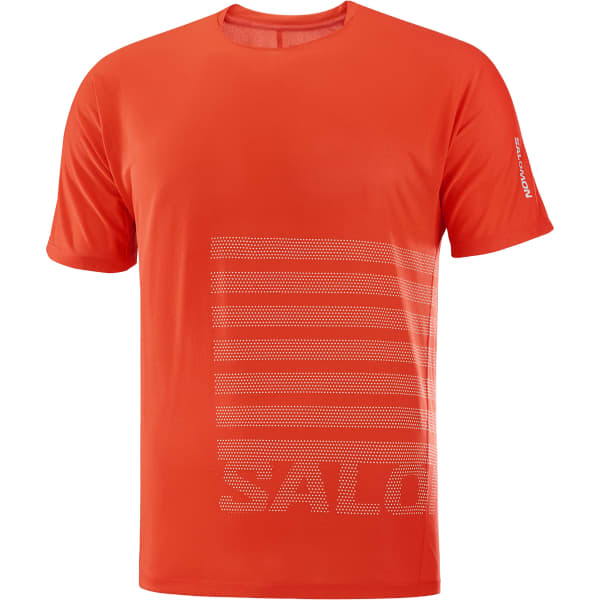 T-shirt trail SALOMON SENSE AERO SS TEE GFX M CHERRY TOMATO/RAINY DAY