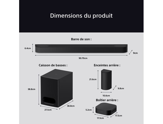 SONY - Barre de son HT-S60 - BRAVIA Theatre System 6