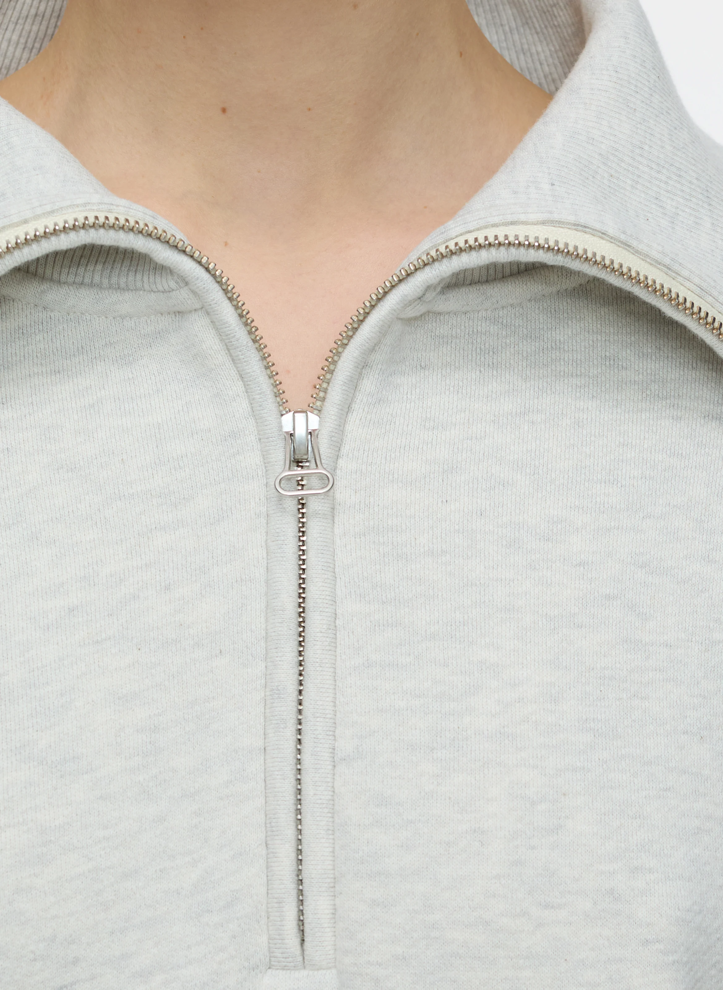Pull col montant en coton mélangé | Beige