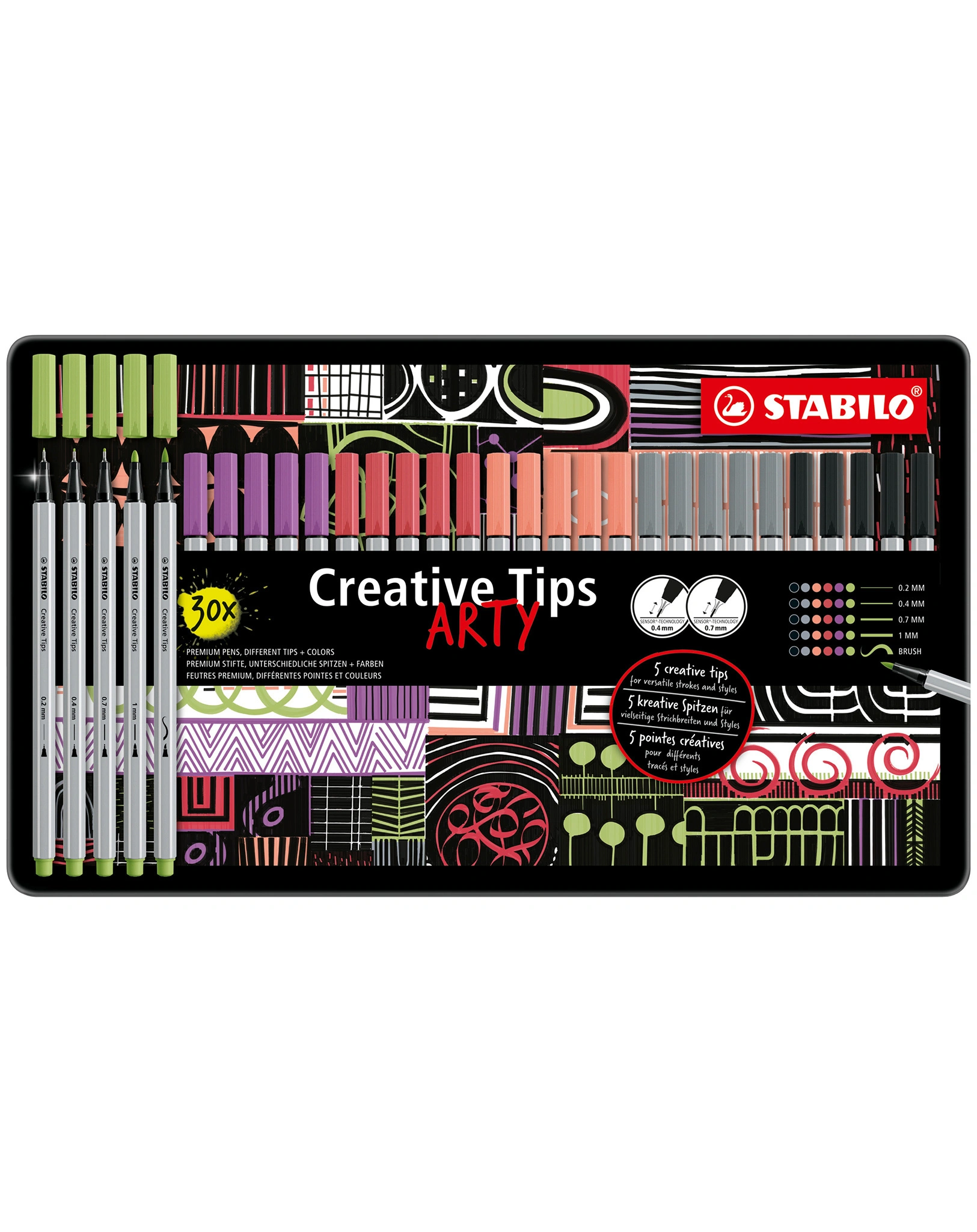 Filzstift STABILO® Creative Tips ARTY PASTEL 30er-Pack