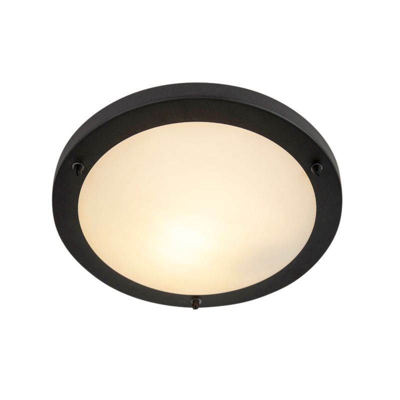 Moderne plafonnière zwart 31 cm IP44 - Yuma