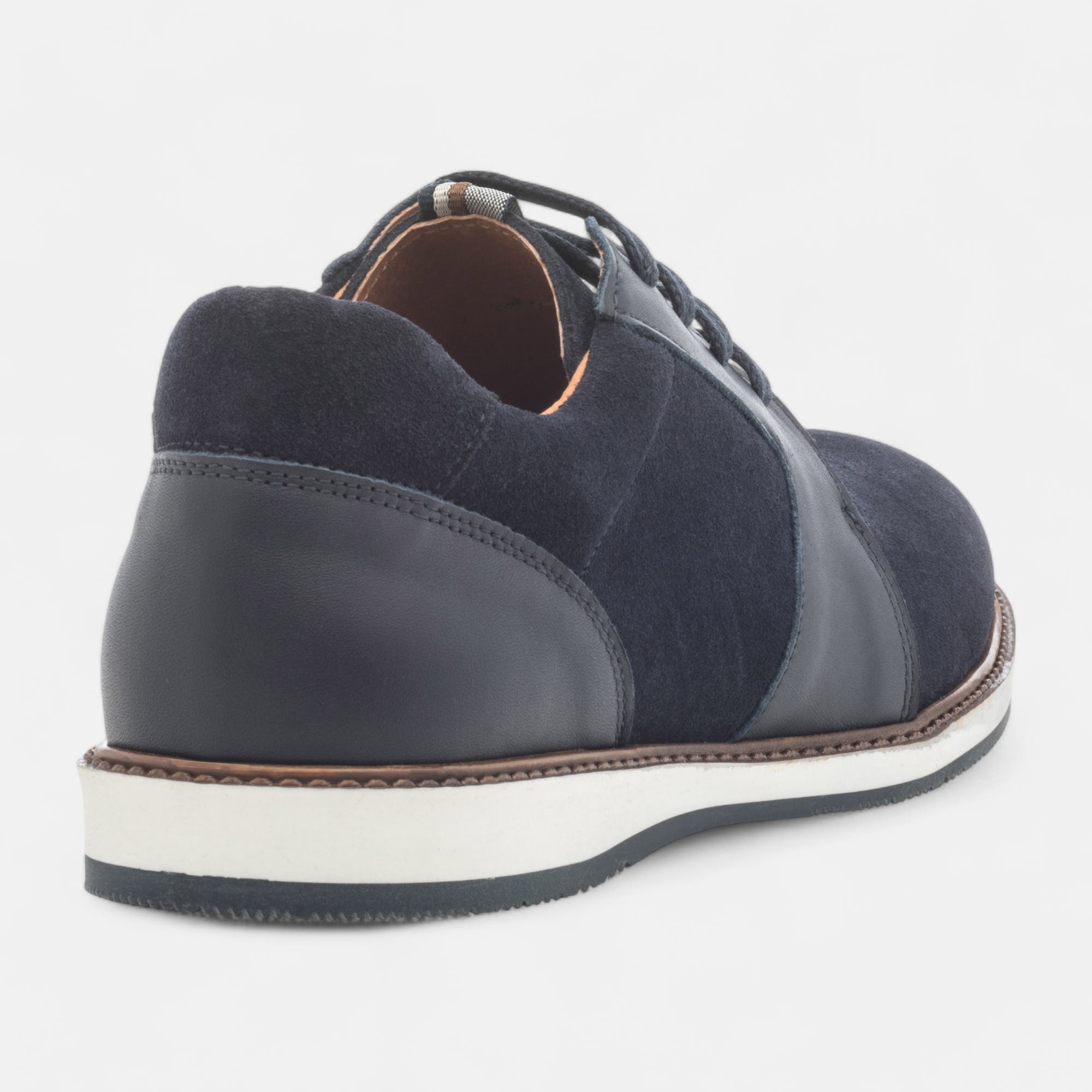 Derbies Garçon en cuir bleu marine