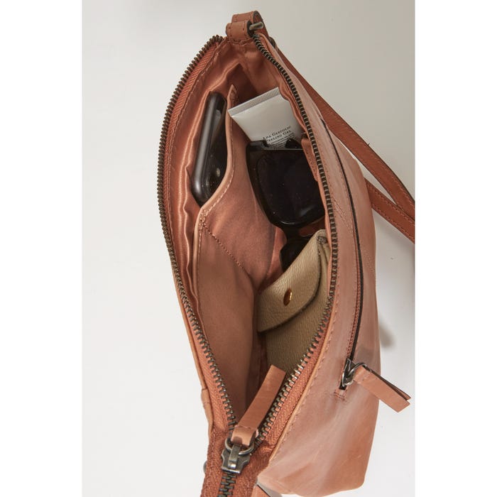 Veritas-Schoudertas leder flap punt