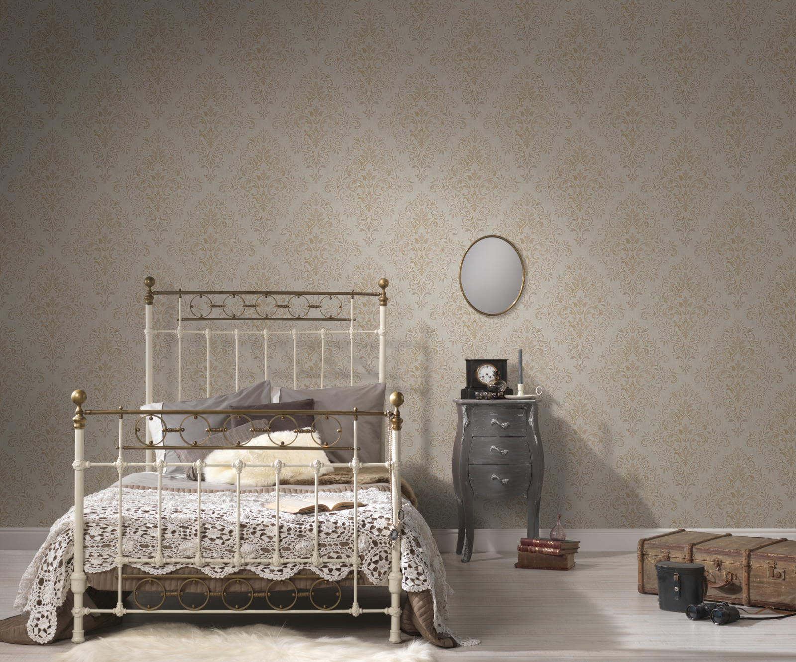 A.S. Creation Vliestapete - beige - Barock - 10 Meter