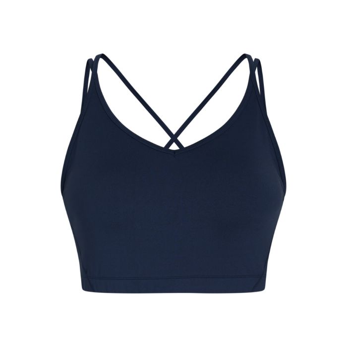 Zebdia Dame BH Sports Bra Slim Strap Blå