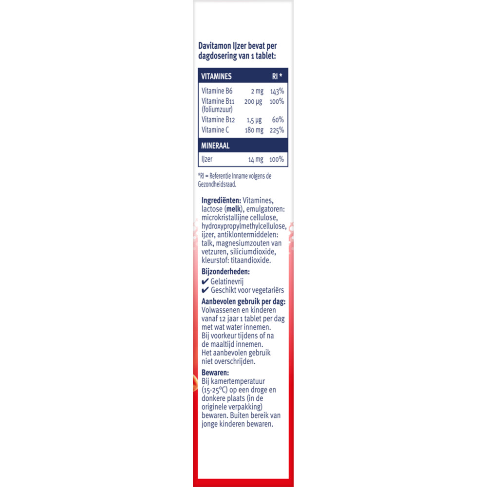 2x Davitamon IJzer Met Vitamine B1233 tabletten