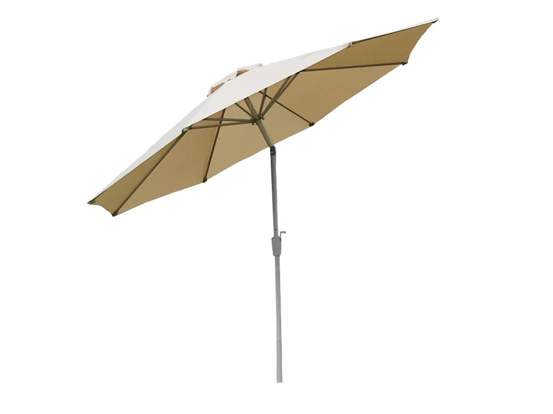 Parasol de jardin Ø aluminium crème 300 x 300 x 242 cm 04_0003883