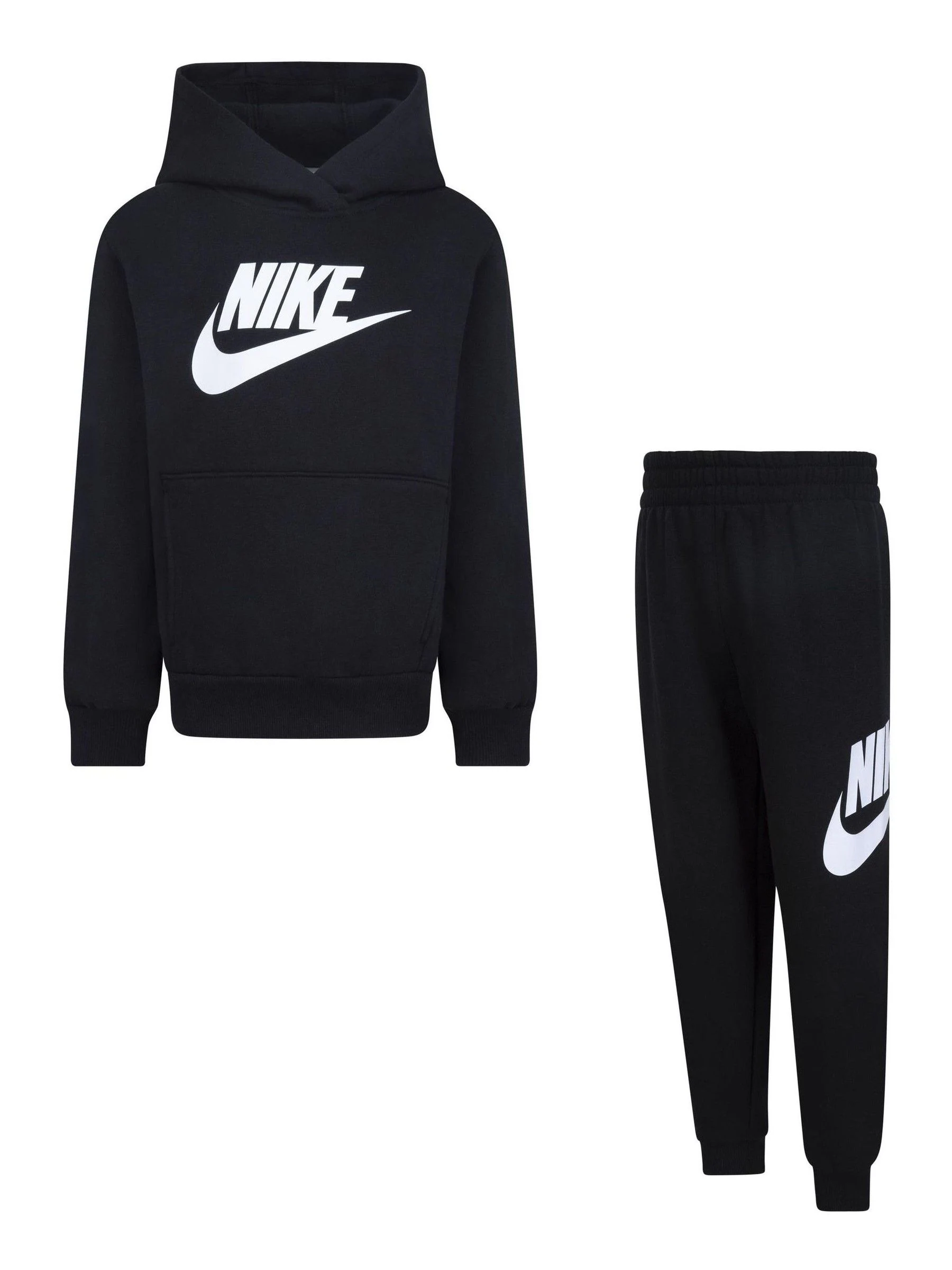 Zwart - Nike Club trainingspak van fleece voor kleine kinderen