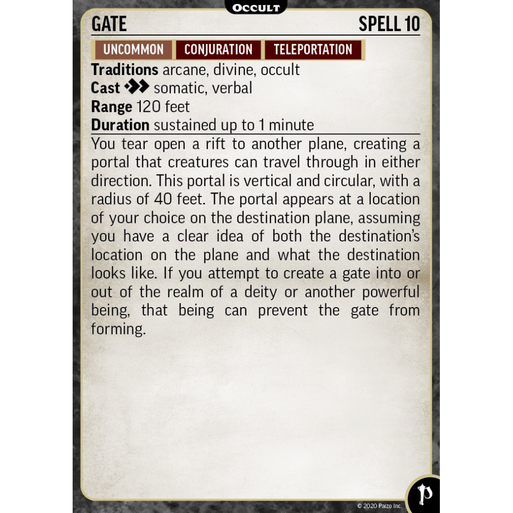 Pathfinder Second Edition - Occult Cards