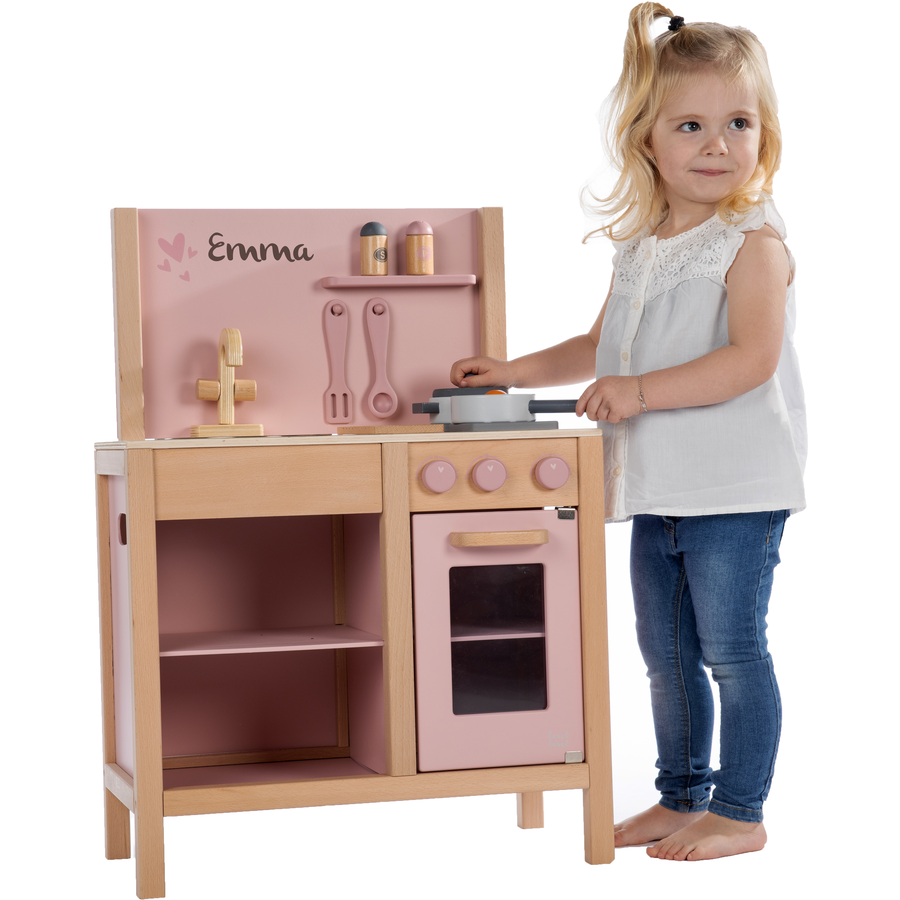 Beyounic Holzküche Kinderküche in rosa