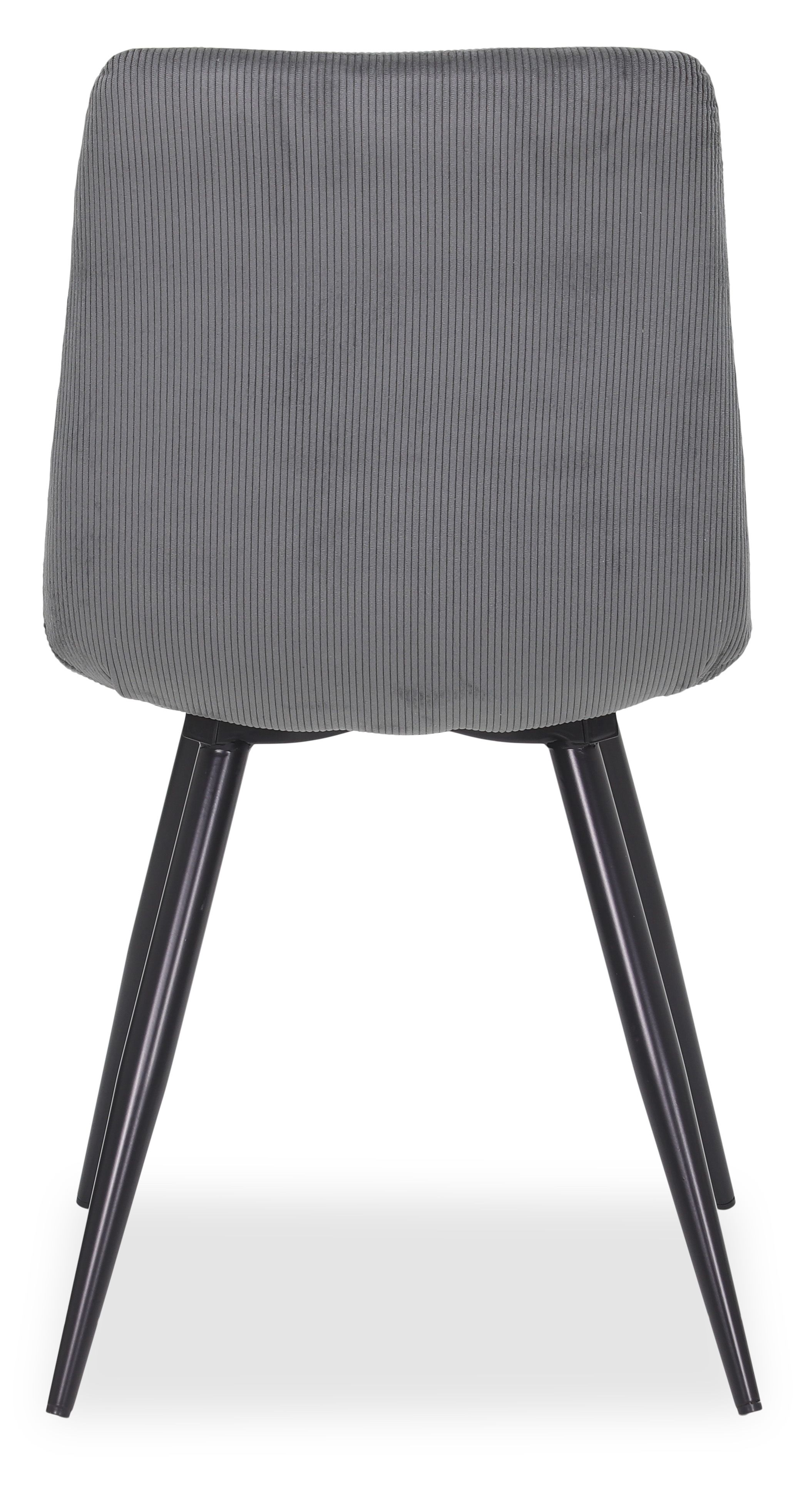 Eetkamerstoel - ribcord grey Noor B45 x D54 x H85 cm