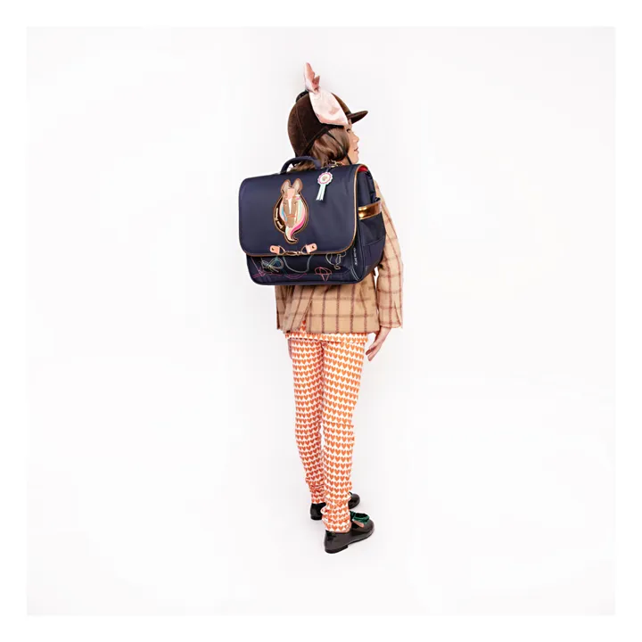 Jeune Premier Cartable Midi Cavalier Couture | Bleu marine