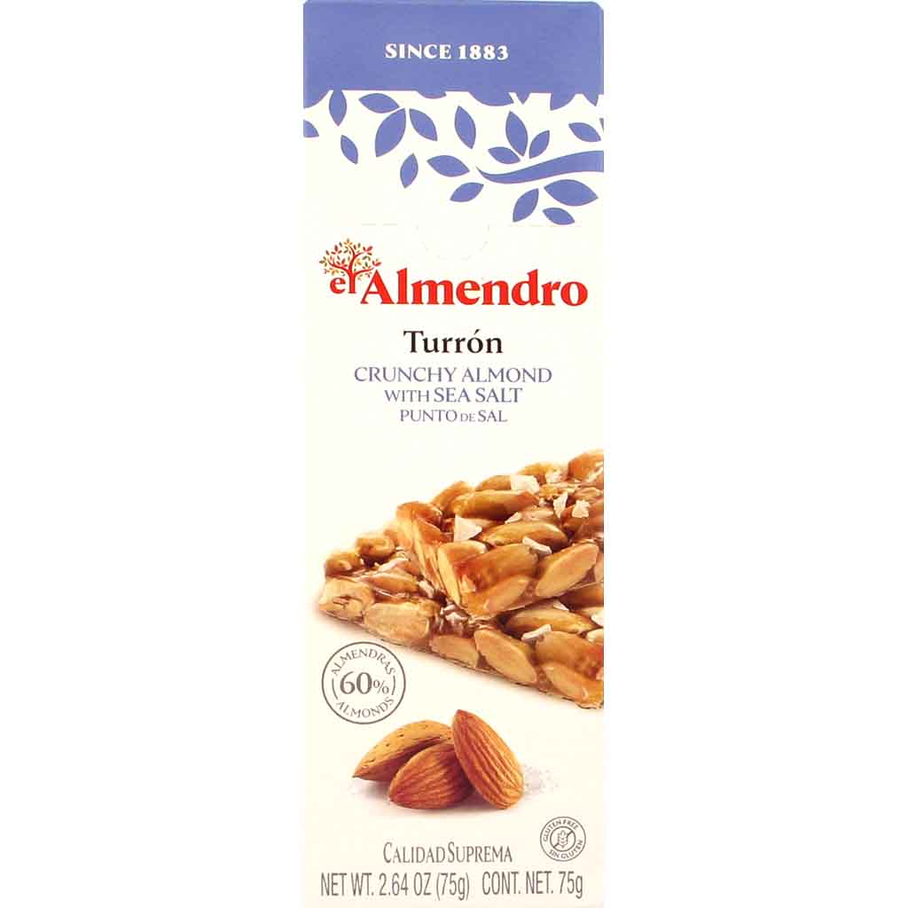 El Almendro Turrón Crunchy Almond with Sea Salt 75g MHD:30.8.25