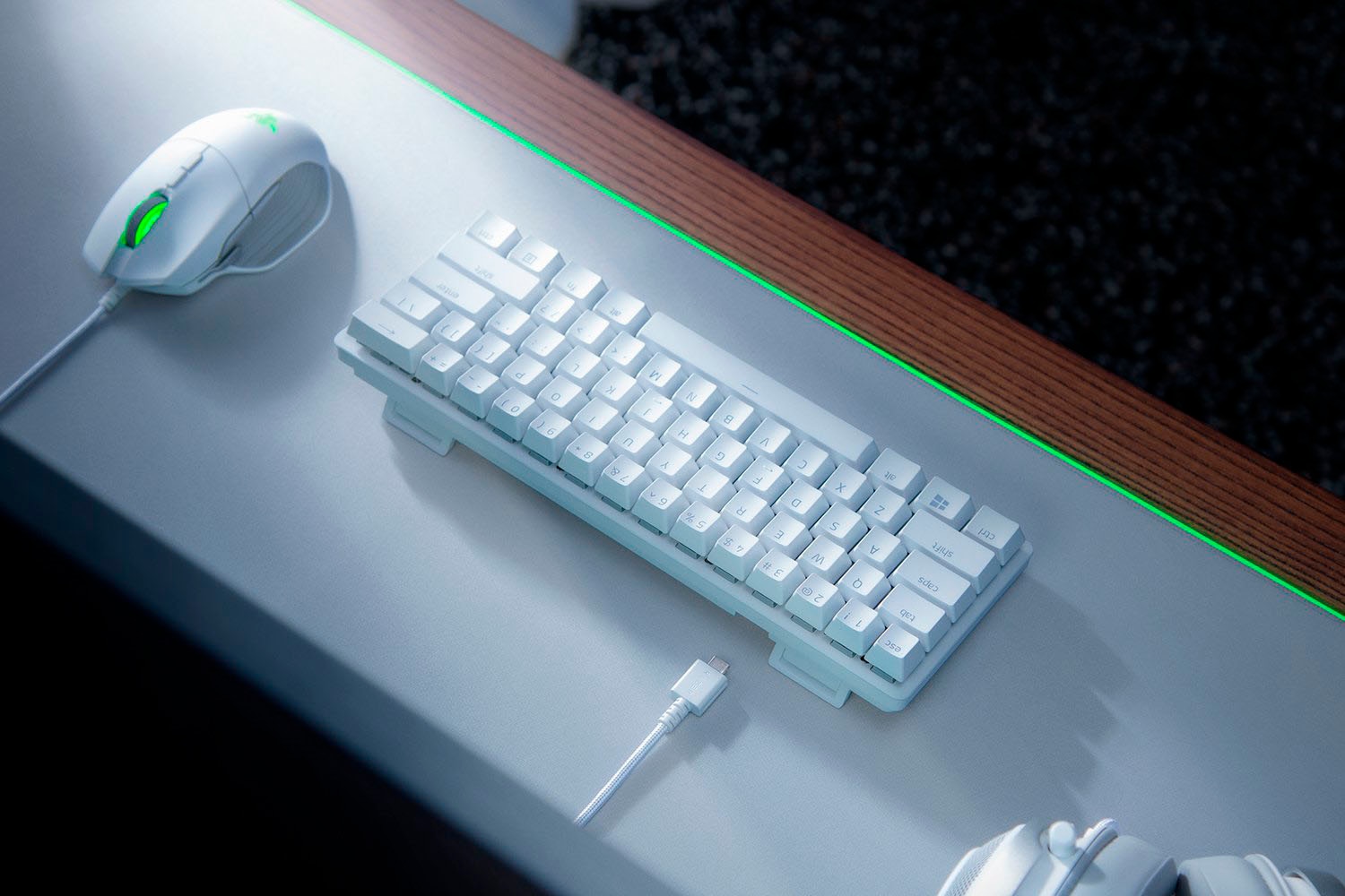 RAZER Gaming-Tastatur »Huntsman Mini Mercury Edt.(P)« (Fn-Tasten | USB-Anschluss)