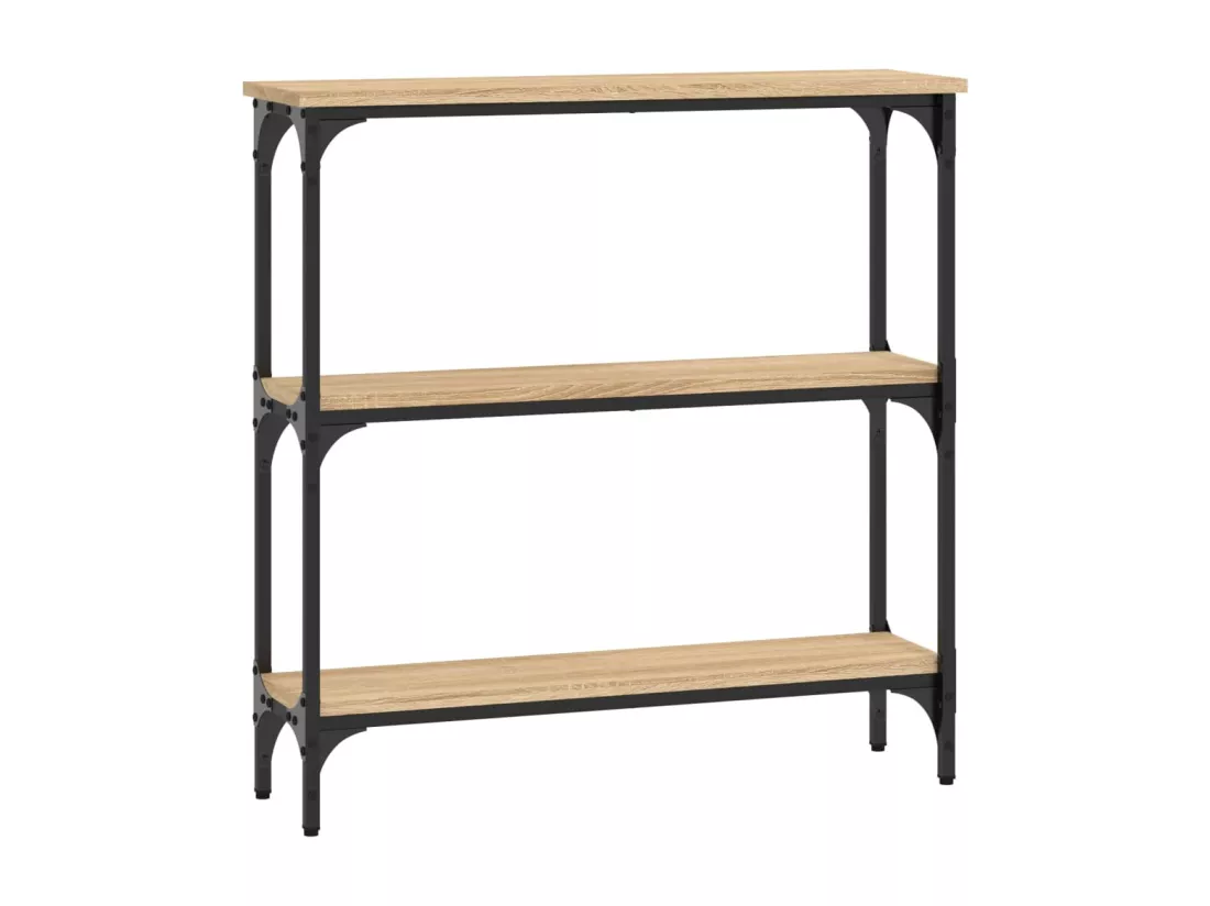 Table console chêne sonoma 75x22,5x75 cm bois d'ingénierie