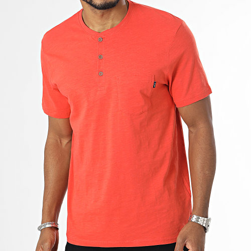 Tee Shirt Poche Brian Orange Chiné