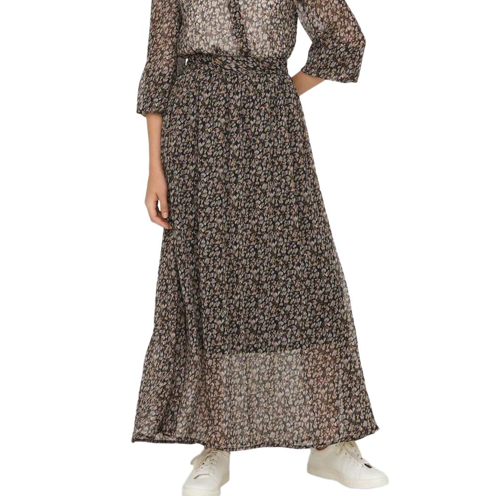 JDY Jupe Imprimé Noir Femme JDY Nicole Maxi