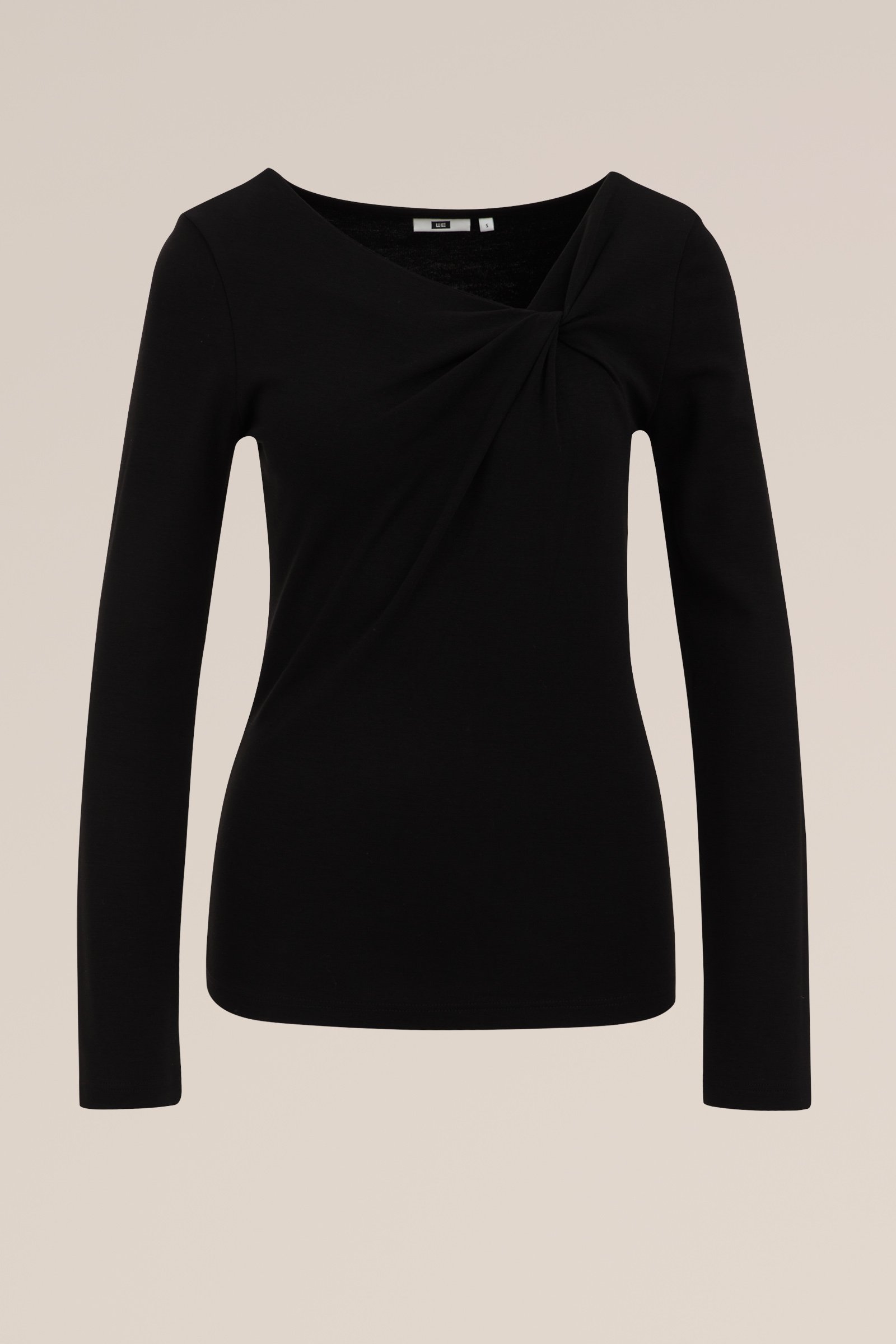 top met knoopdetail WE Fashion Zwart