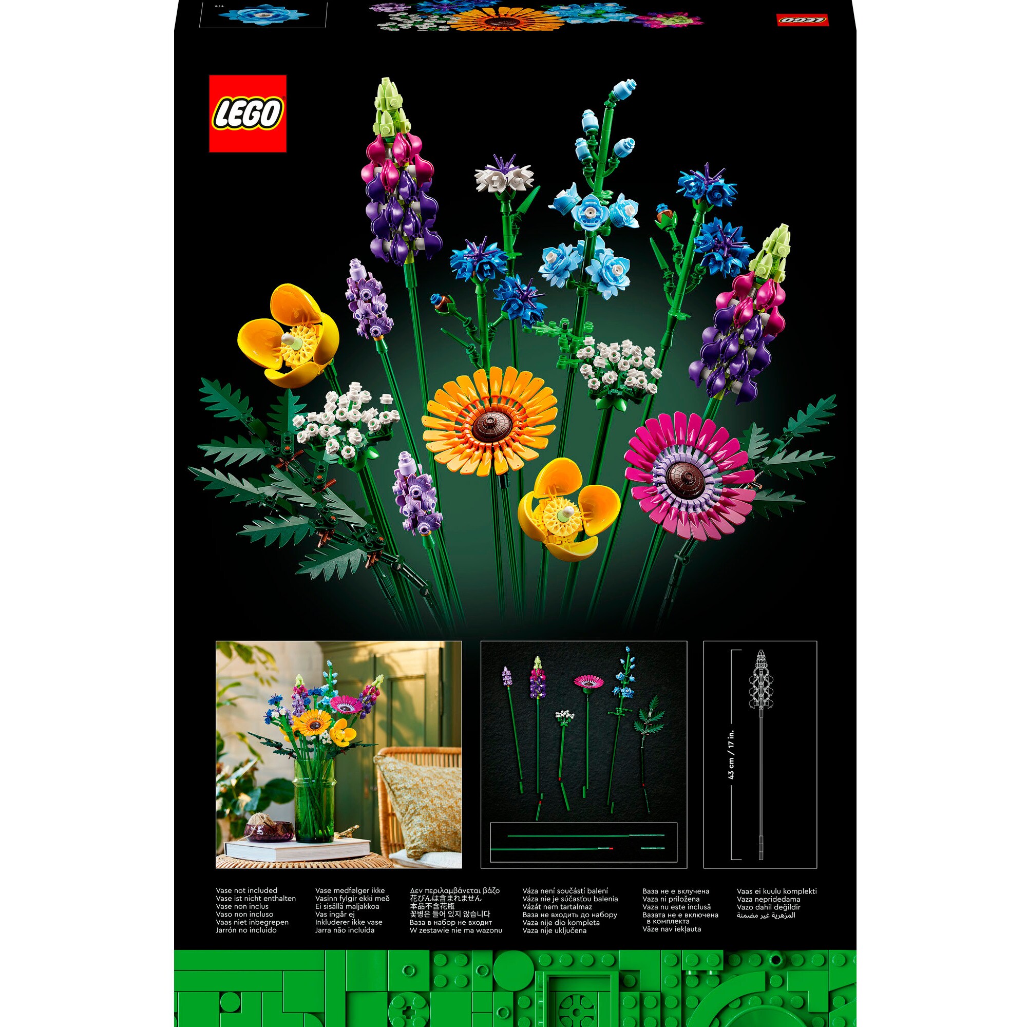 LEGO Konstruktionsspielzeug Icons Wildblumenstrauß