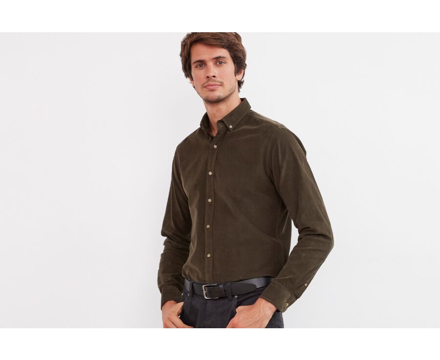 Chemise en velours Kaki - WAYNE